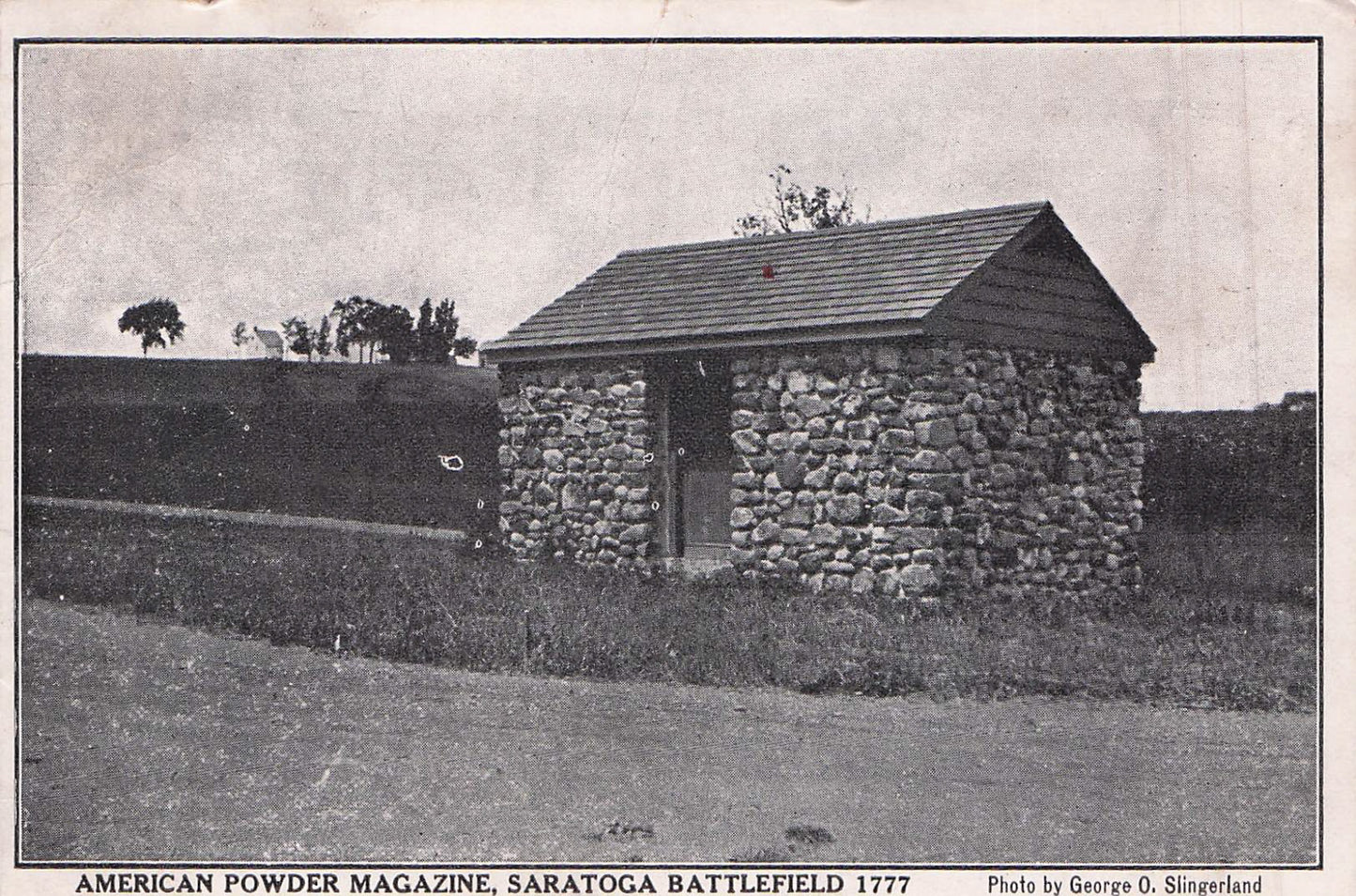 1777 Vintage Post Card - Saratoga Battlefield - American Powder Magazine