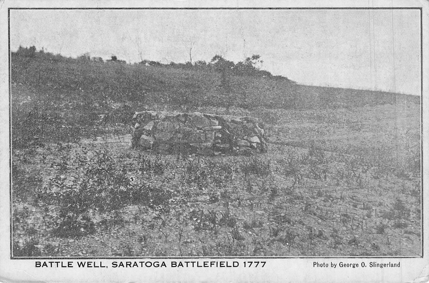 1777 Vintage Post Card - Saratoga Battlefield - Battle Well