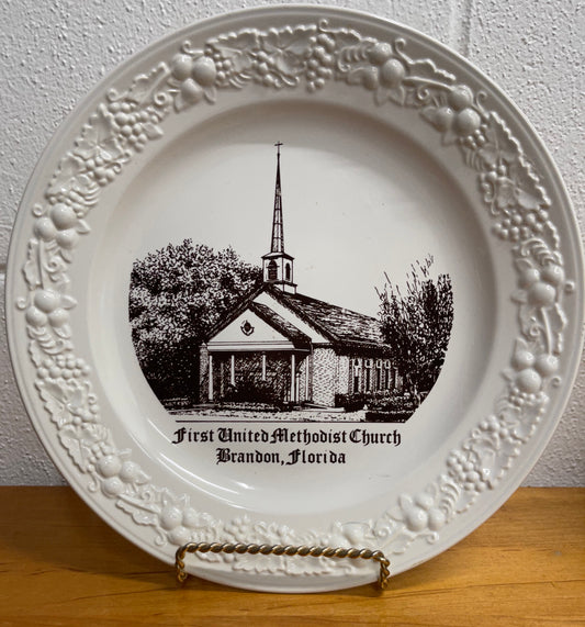 Church Plate - First United Methodist  - Brandon Florida 1875 (P020)